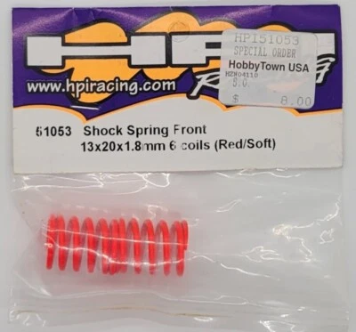 HPI Racing #51053 Shock Springs  Front 6 Coil (Red/Soft) - NIB / F.R. Shipping - Image 1 of 2