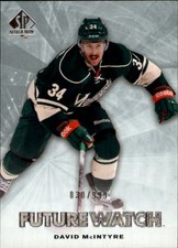 2011-12 SP Authentic #198 David McIntyre RC /999