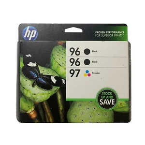 HP Printer Ink 2 x 96 Black 1 x 97 Tri-Color CD942FN Combo Pack OEM Date: 2014 - Picture 1 of 7