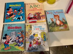 Kleine goldene Bücher 5 Lot Vintage Sammlerstücke Disney zufällig Kinder - Bild 1 von 7