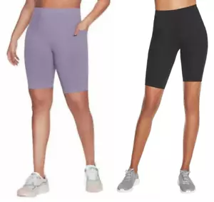 Pantalones Cortos de Bicicleta Skechers Gowalk para Mujer Tecnología GoFlex Púrpura Negro Nuevo con Etiquetas - Imagen 1 de 10