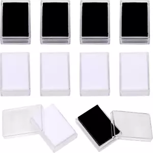 10Pcs 2Colors Clear Gemstone Box Small Loose Diamond Gemstone Display Case Plast - Picture 1 of 6