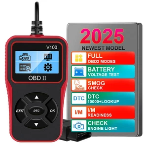 Car Diagnostic Tools OBD2 Code Reader V100 Plug and Play OBD 2 Scanner Universal - Picture 1 of 26