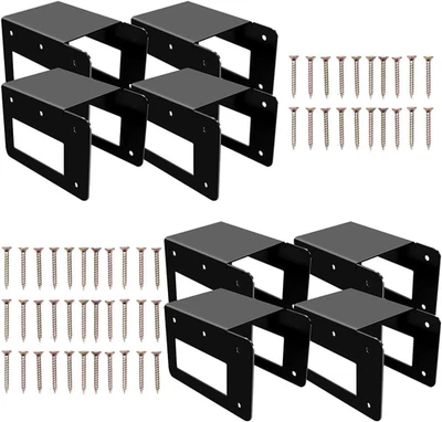 Paquete de 8 soportes de almacenamiento de troncos de leña para exteriores, polvo ajustable de alta resistencia C Foto 1 de 4