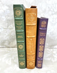 3 Franklin Library Books, Limited or 1st Editions Leather Bound 22K Gold Gilt - Picture 1 of 21