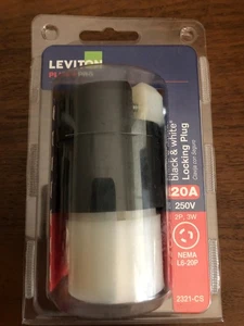 Enchufe de bloqueo Leviton Plus Pro 20 Amp 250 voltios 2321-CS nuevo - Imagen 1 de 1