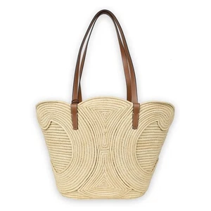 Celine Women Triomphe Classic Panier Medium Shoulder Bag (Brown) 129248423 - Picture 1 of 8