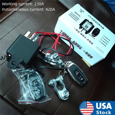 12V Dual Wireless Remote Control Car Battery Disconnect Switches System Kit USA - Imagem 1 de 4