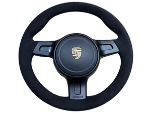 Volante manual negro Porsche 911 997 991 Turbo GT3 GT2 RS GTS 981 987 GT4 - Imagen 1 de 22