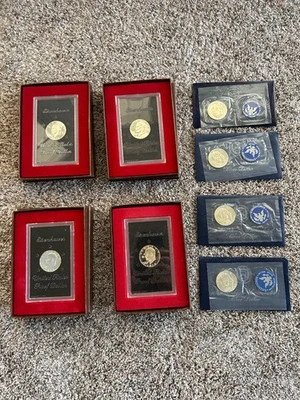 1971-1974 S Eisenhower Silver Dollar Set (8 coins) - Proof & Uncirculated - OGP - Image 1 of 4