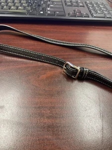 Coach Replacement Strap Black Patent Leather Silver Tone Metal Adjusts No Logo - Picture 1 of 6