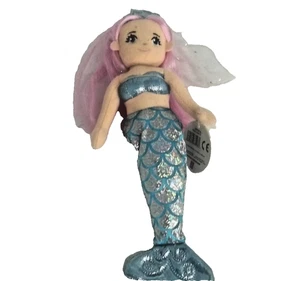 Peluche pupazzo Sea Sparkles sirena CRYSTAL disegnato da Aurora 10"-RN#33213 - nuovo - Foto 1 di 5