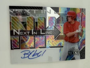 Brady Ebel 2025 Leaf Metal Baseball Next In Line AUTO 2/5 RC - Bild 1 von 2