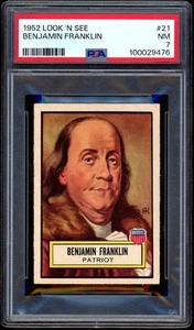 1952 Topps Look N See #21 Benjamin Franklin PSA 7 CENTERED - Picture 1 of 2