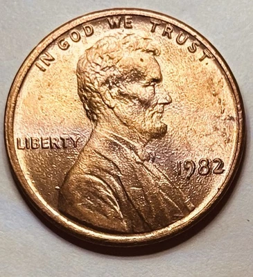 💥 1982 P Zinc Lincoln Penny Die Crack & Gas Bubbles / Plating Blisters ERROR - Image 1 of 4
