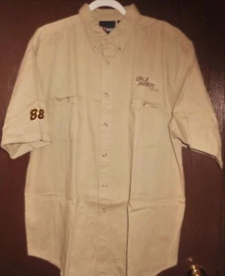 Chase Authentics Dale Jarrett SS Mens XL Embroidered Nascar #88 Shirt Tan Cotton - Image 1 of 4