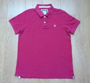Camisa polo de manga corta Crew Clothing Co para hombre rosa talla mediana - Imagen 1 de 11