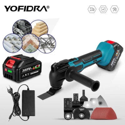 Für Makita 18V Akku Multifunktionswerkzeug 6 Gänge Vibrationssaege 22 Zubehör - Bild 1 von 4