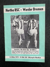 BL 70/71 Hertha BSC - SV Werder Bremen, 06.03.1971 - Lorenz Horr, Wolfgang Gayer