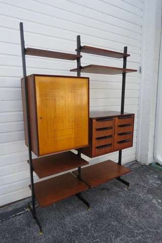Deco Mid Century Book Shelve Display Shelving Cupboard Cabinet Bar 4998 Cover