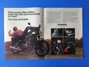 Vintage 1979 Kawasaki KZ1300 Motorcycle - Two Page Full Color Original Ad - Picture 1 of 1