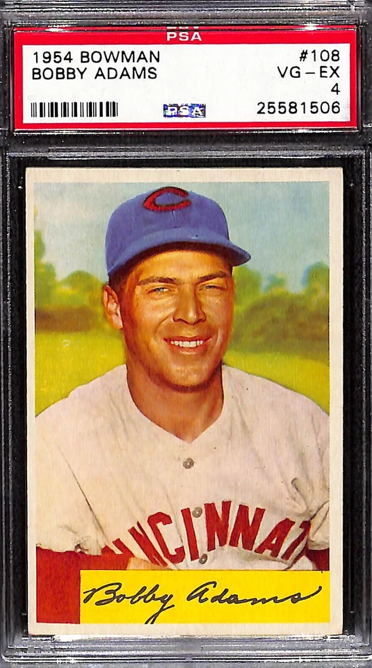 1954 Bowman #108 Bobby Adams - Image 1 of 2