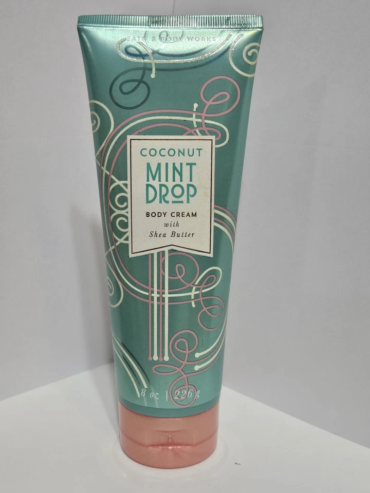 RARE Bath & Body Works Coconut MINT Drop Shea Butter Cream 8oz