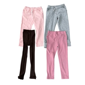 Set of 4 kids girls pants including ruffle butt leggings, sweatpants size 4T - Picture 1 of 5