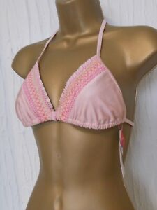 Pink / Nude Accessorize Bikini Top Size 10 - New Halter Neck