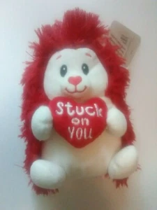 Erizo de peluche American Greetings STUCK ON YOU de 7" con corazón de San Valentín - Imagen 1 de 2