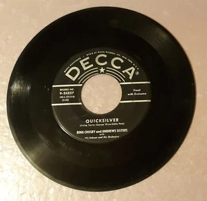 Bing Crosby Quicksilver/Have I Told You Lately by Decca Records 45rpm 7" Vinyl - Picture 1 of 2