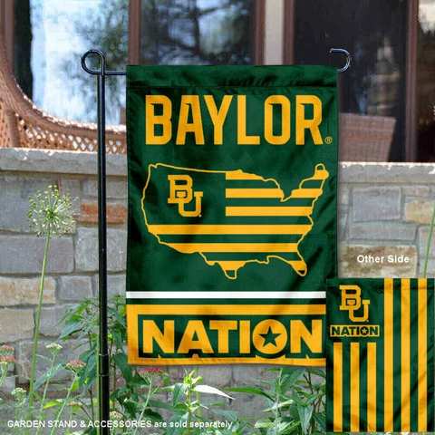 Baylor University USA Stars and Stripes Nation Garden Flag and Yard Banner Cover