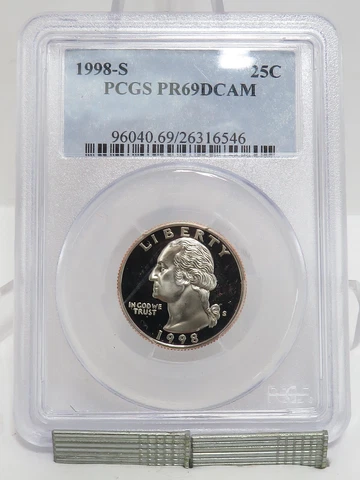 1998-S PCGS PR69DCAM WASHINGTON QUARTER* Cover