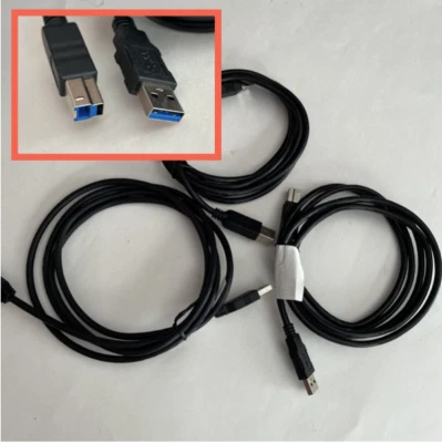 10x Lot 6Ft USB 3.0 A Male To B Male Super Speed Cable Black Printer Scanner OEM - Image 1 of 4