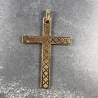 Vintage Cross Crucifix Gold Plated Charm Pendant