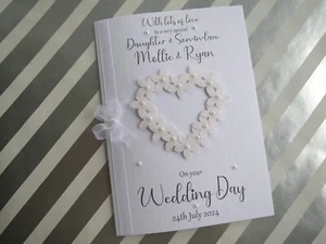 Personalised Wedding Day Card Bride & Groom, Wedding, Engagement or Anniversary - Picture 1 of 9