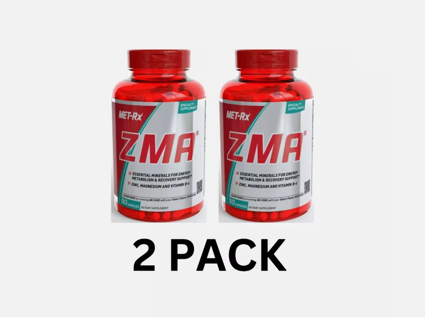 Pack de 2 suplementos dietéticos MET-Rx ZMA, ZMA 90 Ct. Minerales esenciales. Exp 10/25 Foto 1 de 1