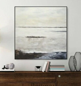 ABSTRACT PAINTING LANDSCAPE 36 x 36 CONTEMPORARY CANVAS WALL ART  ~ L. Beiboer - Picture 1 of 4