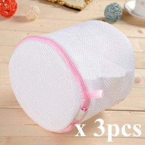 Zipped Wash Bag Laundry Washing Mesh Net Lingerie Underwear Bra Clothes Basket - Picture 1 of 3
