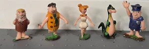 Vintage 1961 Tinykins Flintstones Set of 5 Fred Barney Wilma Dino Traffic Cop - Picture 1 of 10
