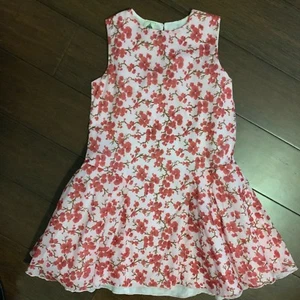 Dagmar Daley Size 6 Boutique Girls Dress Sleeveless Pink & Red Floral Lined EUC - Picture 1 of 8