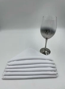 6 x Plain White Napkins 50cm x 50cm (CO) - Picture 1 of 2