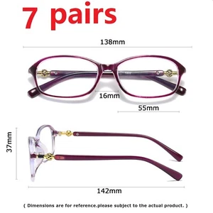 7 PK Womens Ladies Blue Light Blocking Reading Glasses Computer Readers for Work - Picture 1 of 7