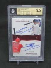 2019 PANINI FLAWLESS RONALD ACUNA SHOHEI OHTANI DUAL RUBY AUTO /10 BGS 9.5 FM2