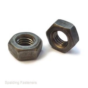 UNC High Tensile Steel Plain Self Colour Grade 5 8.8 Hexagon Full Nuts - Picture 1 of 1