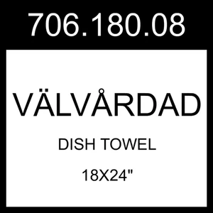 IKEA VÄLVÅRDAD Geschirrtuch weiß/blau gemustert 4er Pack 18x24" 706.180.08 - Bild 1 von 1