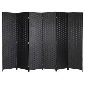 Folding Room Screen Divider Hand-Woven Design Room Divider 6ft High Fiber Fre... - Picture 1 of 7