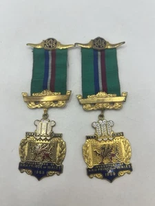 1969 RAOB Masonic Jewel X2 - Commemorative Investiture of Prince of Wales Medal - Picture 1 of 10