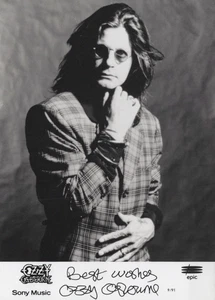 Ozzy Osbourne Photo Original Black And White Press Promotion September 1991 - Picture 1 of 13