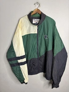 Vintage Champion Jacket Mens 2XL Full Zip Windbreaker Nylon 90s 6521 - Picture 1 of 7